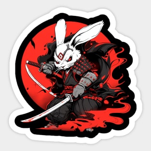 rabbit samurai Sticker